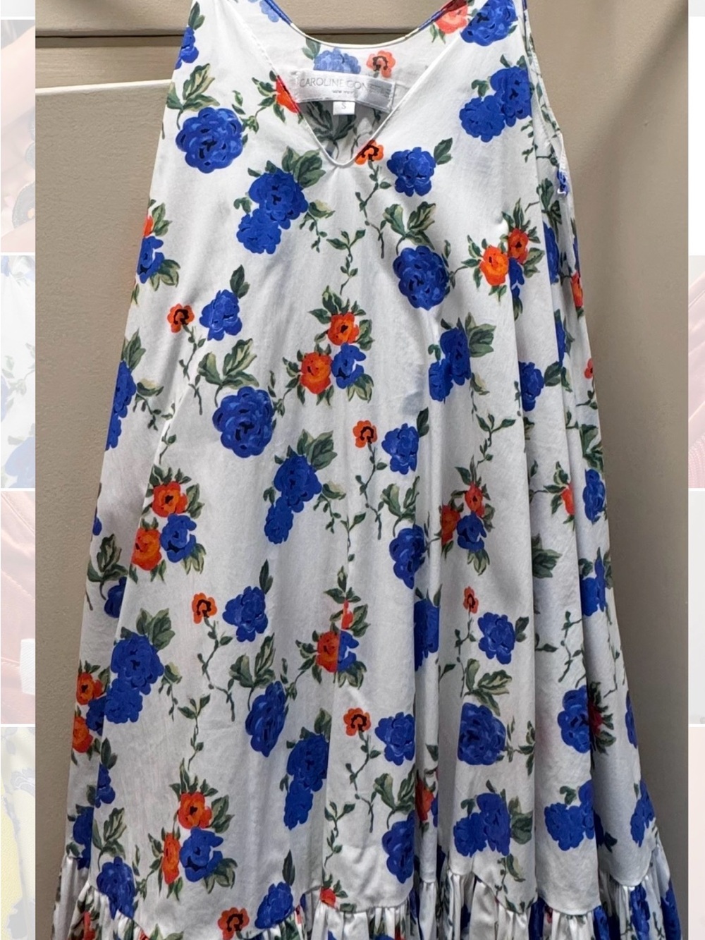 Carolina White Floral A-Line Mini dress